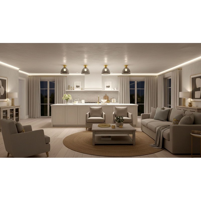 Lampa sufitowa lustrzana  APP1302-1C Złota