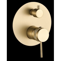 Zestaw natryskowy podtynkowy Rea Lungo Grip Złoty Szczotkowany + BOX