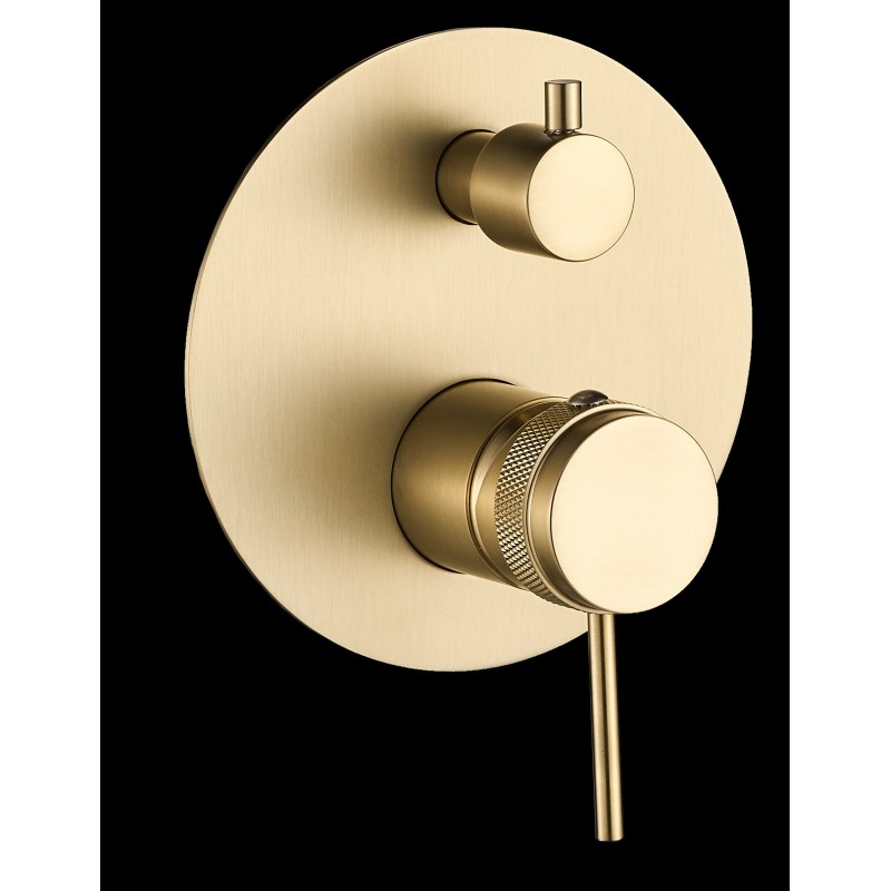 Zestaw natryskowy podtynkowy Rea Lungo Grip Złoty Szczotkowany + BOX