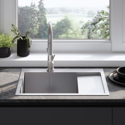 Zlewozmywak stalowy REA Fin Nikiel szczotkowany