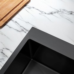 Zlewozmywak stalowy REA Fin Czarny