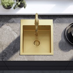 Zlewozmywak stalowy REA Leo 40 Złoty szczotkowany