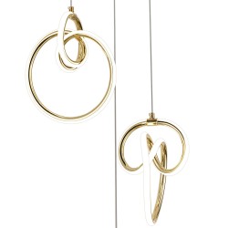 LAMPA WISZĄCA LED G072-3CPR Złota