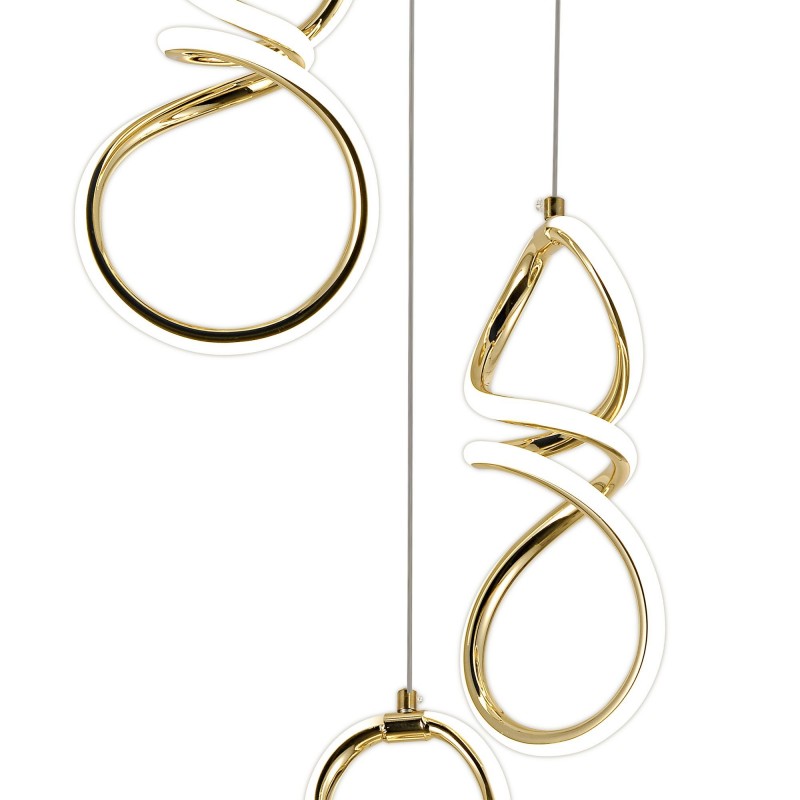 LAMPA WISZĄCA LED G073-3CPR Złota