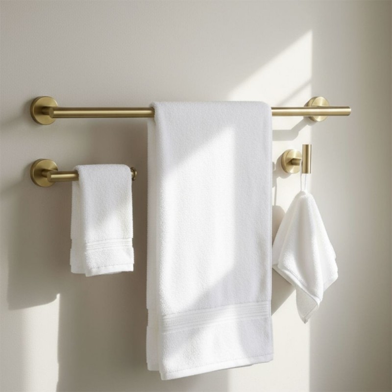 Zestaw akcesoriów łazienkowych Ari Złoty Szczotkowany 4 elementy