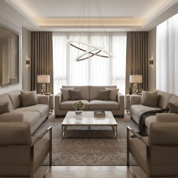 LAMPA SUFITOWA WISZĄCA LED LHJ045-CP2 NIKIEL SZCZOTKOWANY