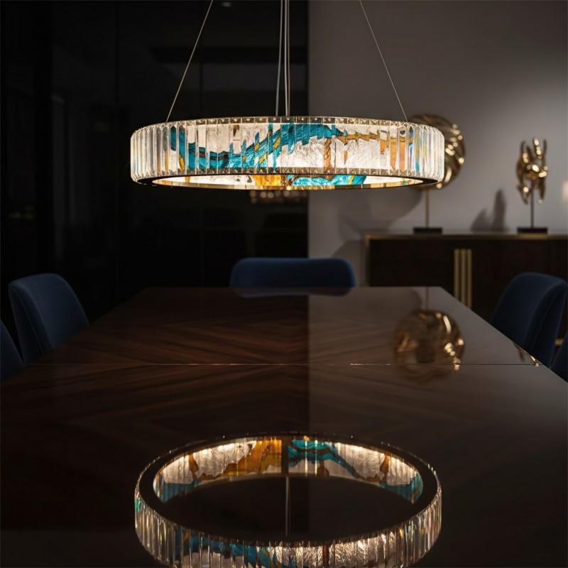 LAMPA SUFITOWA WISZĄCA LED APP1748-CP 60CM