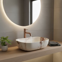 Umywalka nablatowa Rea Belinda Marrone Matt