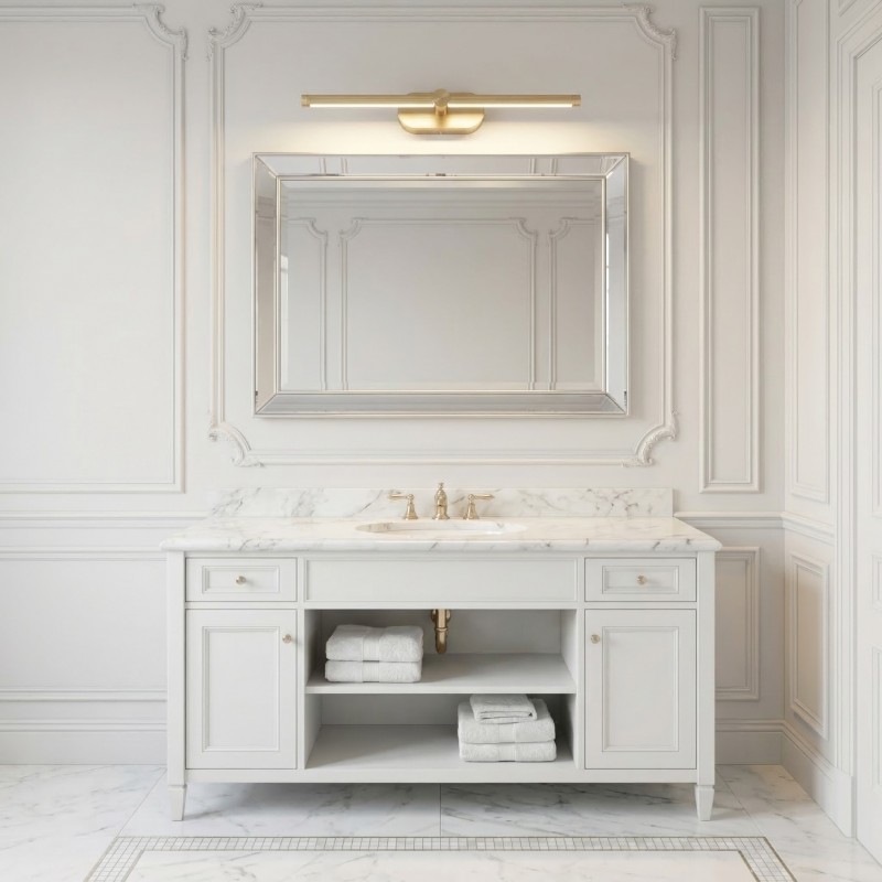 Kinkiet łazienkowy LED APP1892-1W 40 cm Złoto szczotkowane