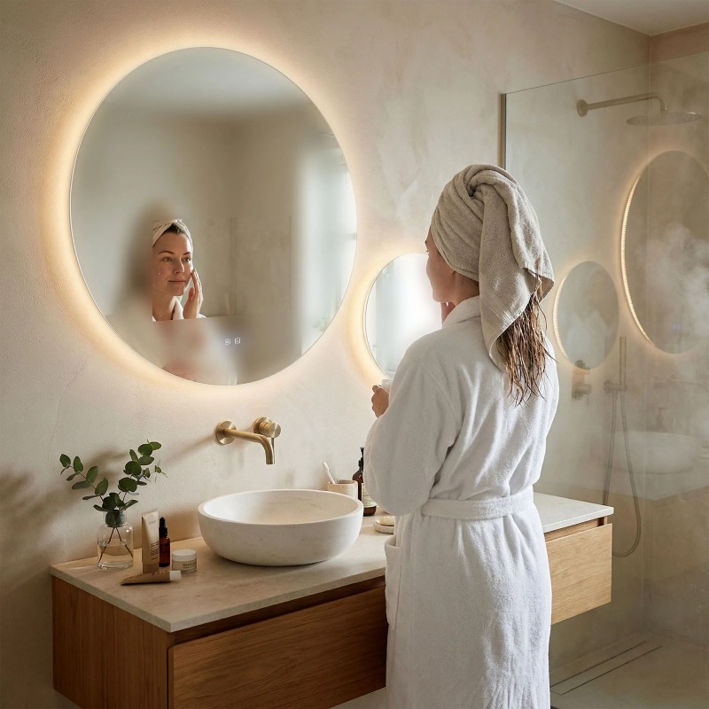 LUSTRO ŚCIENNE LED R-8040 80cm + 40cm