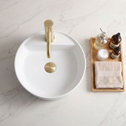 Bateria umywalkowa Rea Rivo Złota Szczotkowana