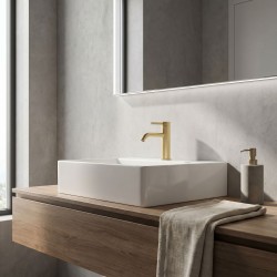 Bateria umywalkowa Rea Rivo Złota Szczotkowana