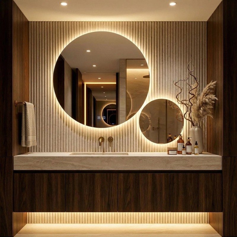 LUSTRO ŚCIENNE LED R-9045 90cm + 45cm