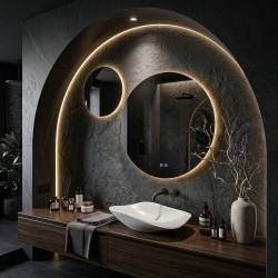 LUSTRO ŚCIENNE LED R-9045 90cm + 45cm