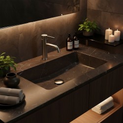 Bateria Umywalkowa Rea Foster nikiel szczotkowany niska