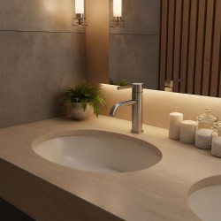 Bateria Umywalkowa Rea Foster nikiel szczotkowany niska