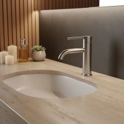 Bateria Umywalkowa Rea Foster nikiel szczotkowany niska