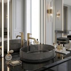 Umywalka nablatowa REA Mirella Black