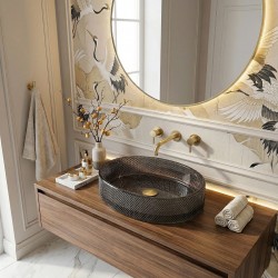 Umywalka nablatowa REA Mirella Black