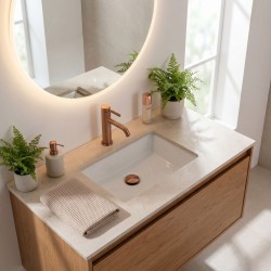 Bateria umywalkowa Rea Rivo Miedź Szczotkowana