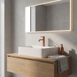 Bateria umywalkowa Rea Rivo Miedź Szczotkowana