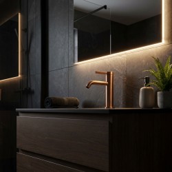 Bateria umywalkowa Rea Rivo Miedź Szczotkowana