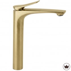 Bateria Umywalkowa PREMIUM REA Vision Złota Szczotkowana Wysoka