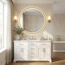 LUSTRO ŚCIENNE LED 50cm MMJ Złote Szczotkowane