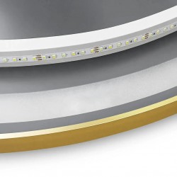 LUSTRO ŚCIENNE LED 50cm MMJ Złote Szczotkowane