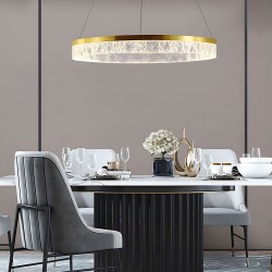 Lampa wisząca LHJ046-CP 50 cm ZŁOTA