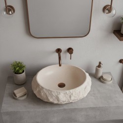 Umywalka nablatowa Rea Mika Warm Beige