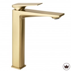 Bateria Umywalkowa PREMIUM REA Prime Złota Szczotkowana Wysoka