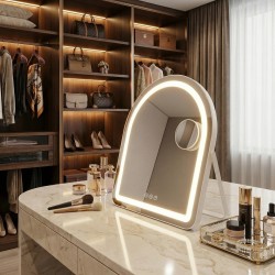 Lustro LED GLAM White 40x45cm
