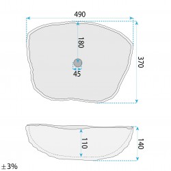 Umywalka nablatowa Rea Isla Marlo
