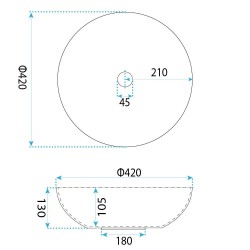 Umywalka nablatowa Rea Babilon Gold