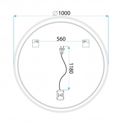 Lustro ścienne LED SOFT 100