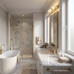 KINKIET ŁAZIENKOWY LED APP1937-2W Złoty