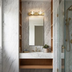 KINKIET ŁAZIENKOWY LED APP1937-2W Złoty