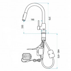Bateria kuchenna Rea Fresh Touch Nikiel Szczotkowany