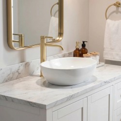 Bateria umywalkowa Rea Rivo Złota Szczotkowana Wysoka