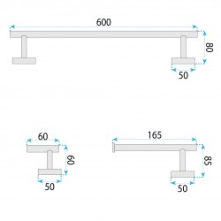 Zestaw akcesoriów łazienkowych Ari Nikiel Szczotkowany 4 elementy