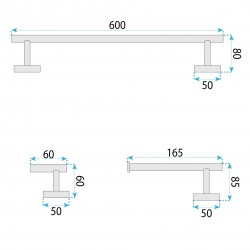 Zestaw akcesoriów łazienkowych Ari Tytan 4 elementy