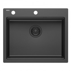 Zlewozmywak granitowy KURT 110 WORKSTATION Czarny
