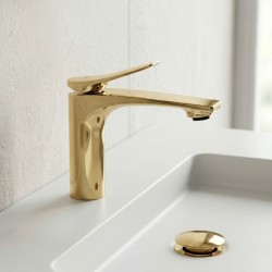 Bateria Umywalkowa PREMIUM REA Vision Złota Niska