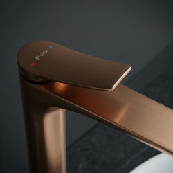 Bateria Umywalkowa PREMIUM REA Vision Miedź Szczotkowana Wysoka