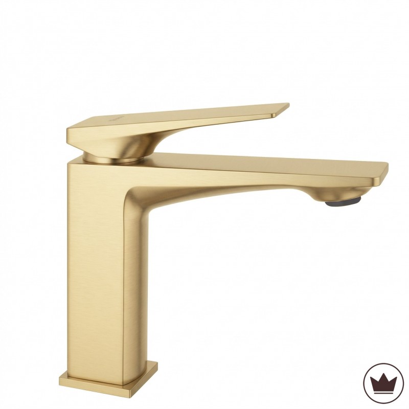 Bateria Umywalkowa PREMIUM REA Prime Złota Szczotkowana Niska