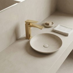 Bateria Umywalkowa PREMIUM REA Prime Złota Szczotkowana Niska
