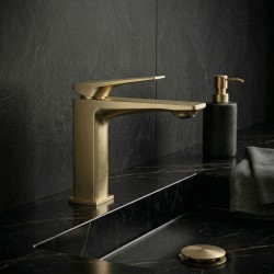 Bateria Umywalkowa PREMIUM REA Prime Złota Szczotkowana Niska