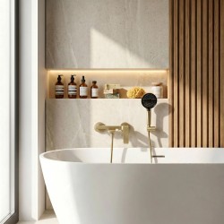 Bateria Wannowa PREMIUM REA Prime Złota Szczotkowana