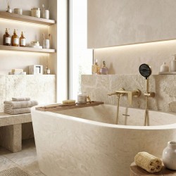 Bateria Wannowa PREMIUM REA Prime Złota Szczotkowana